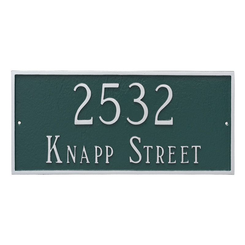 Plaque d’adresse murale sur 2 lignes Classic, Cuivre antique / Cuivre, Oui