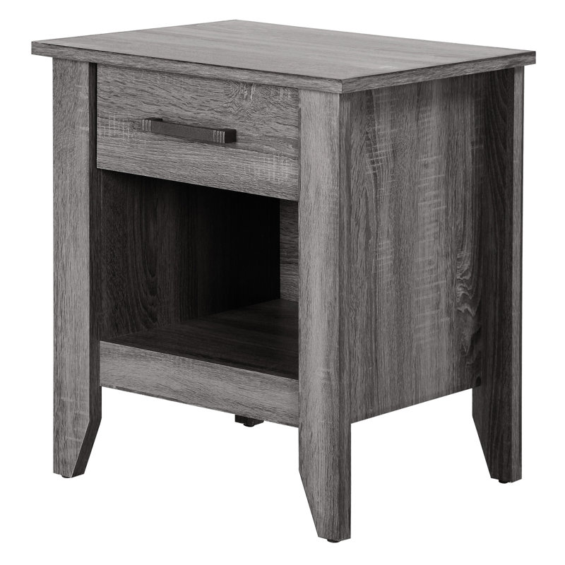 Table de chevet grise avec beaucoup d'espace de rangement - Transformez votre intérieur de 24 po de hauteur x 21 po de largeur et 18 po de profondeur au design moderne et élégant pour tout décor H 24 po x l 18 po x P 18 po