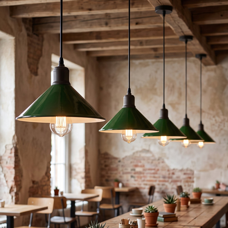 Lennie 1 - Light Dome Pendant, Green
