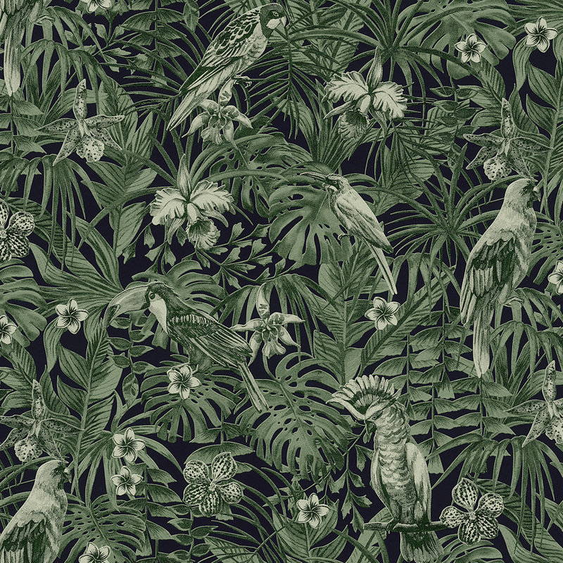 Floral Roll, Green