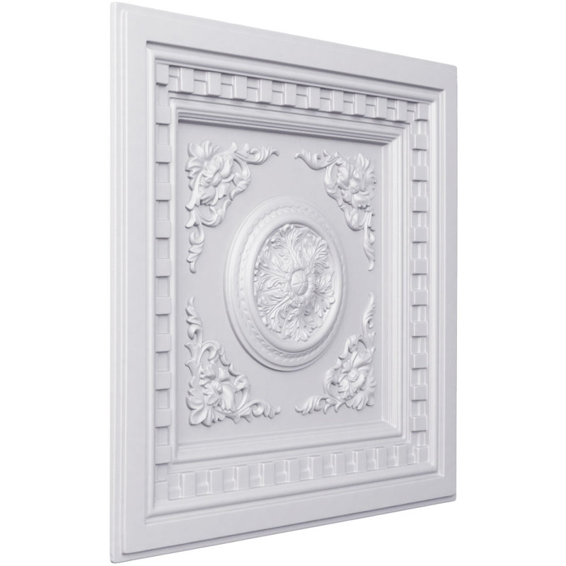 Carreau de plafond Endurathane Jordon, H 24 po x l 24 po x P 2 3/8 po. Apprêté en usine