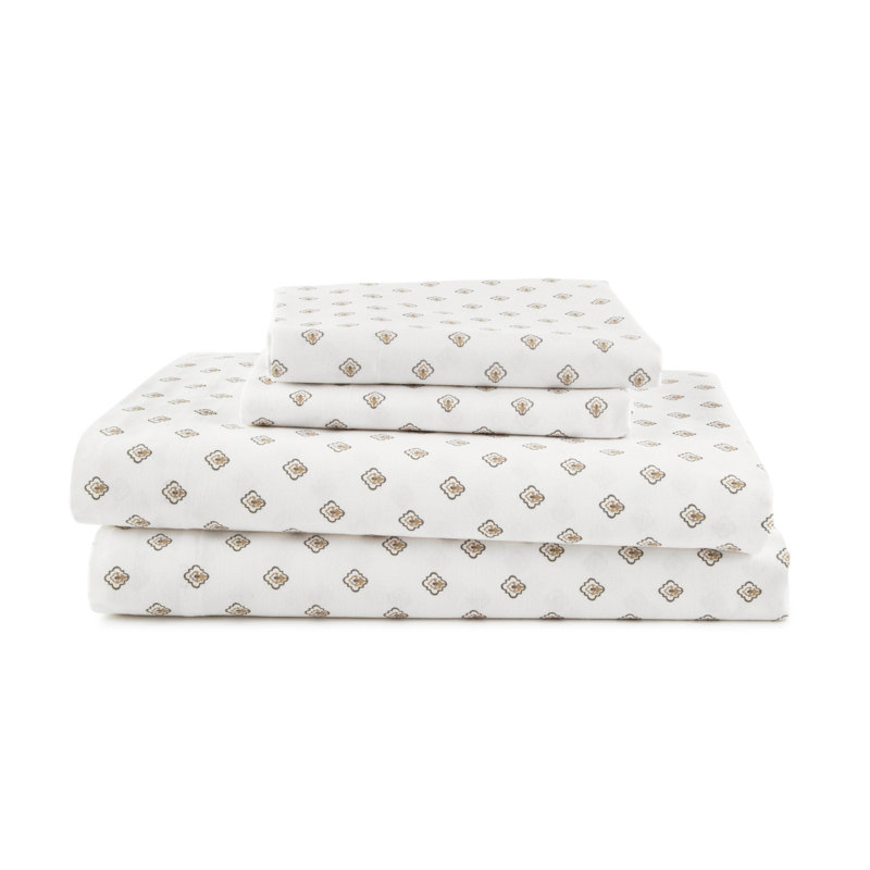 225 Thread Count Polka Dots Cotton Blend Sheet Set, Full