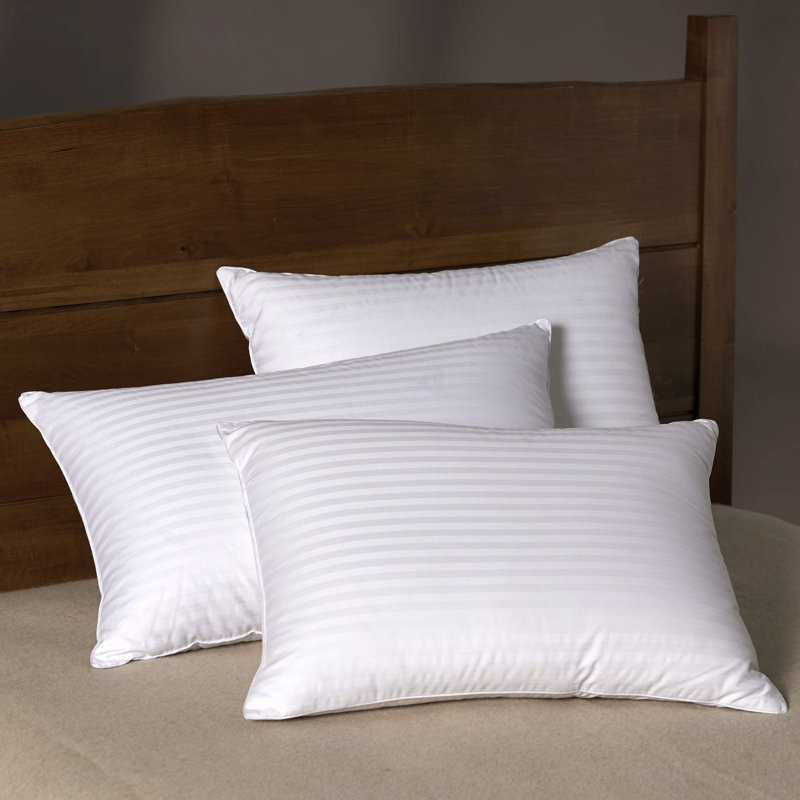 Cuddledown Damask Stripe Down Pillow, Medium, King
