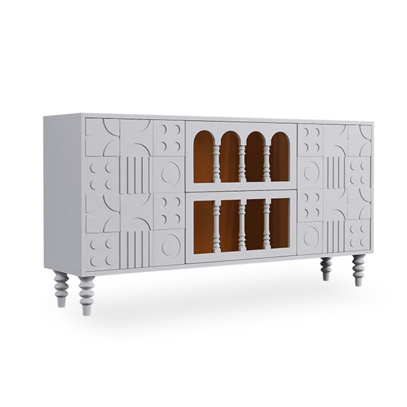 Buffet blanc massif et bois manufacturé, Blanc