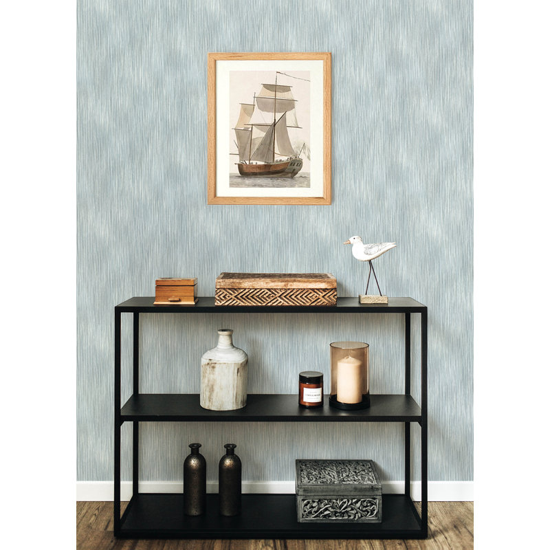 Malin Faux Grasscloth Wallpaper, Turquoise