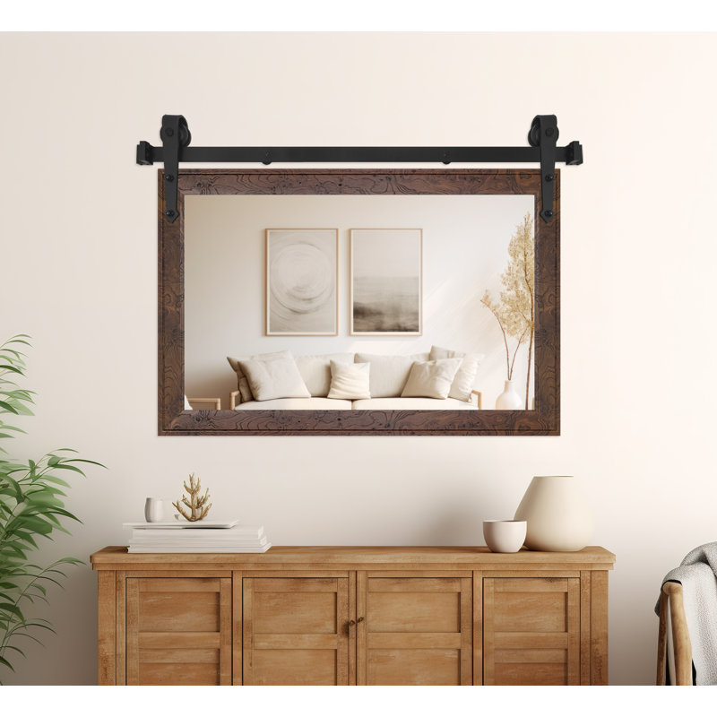 Miroir Kolette, Tableau de bord noueux, 28 po x 33 po