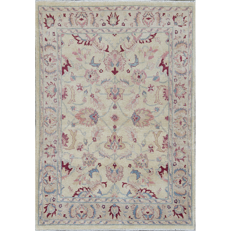 Hand-Knotted High-Quality Beige Area Rug