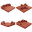 Canapé-lit modulaire pliable compressé avec structure en métal, canapé convertible 2 places en velours côtelé avec pochette de rangement pour les petits espaces, les appartements et les dortoirs-465240993