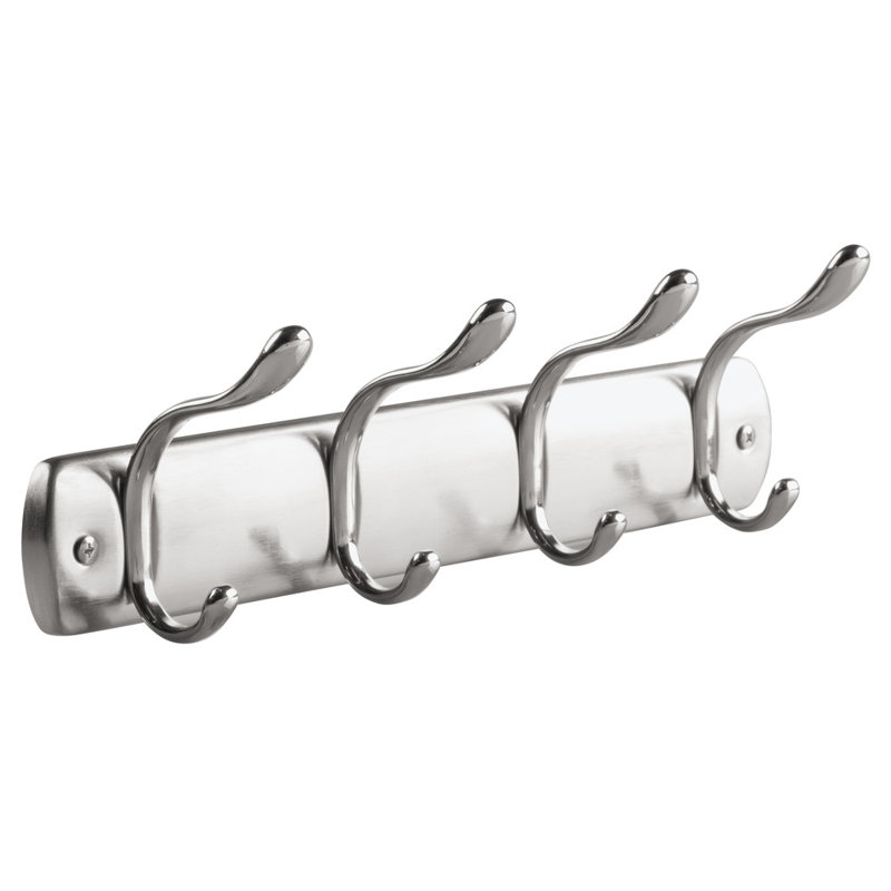 Bruschia Chrome 8-Hook Wall Mounted Coat Rack