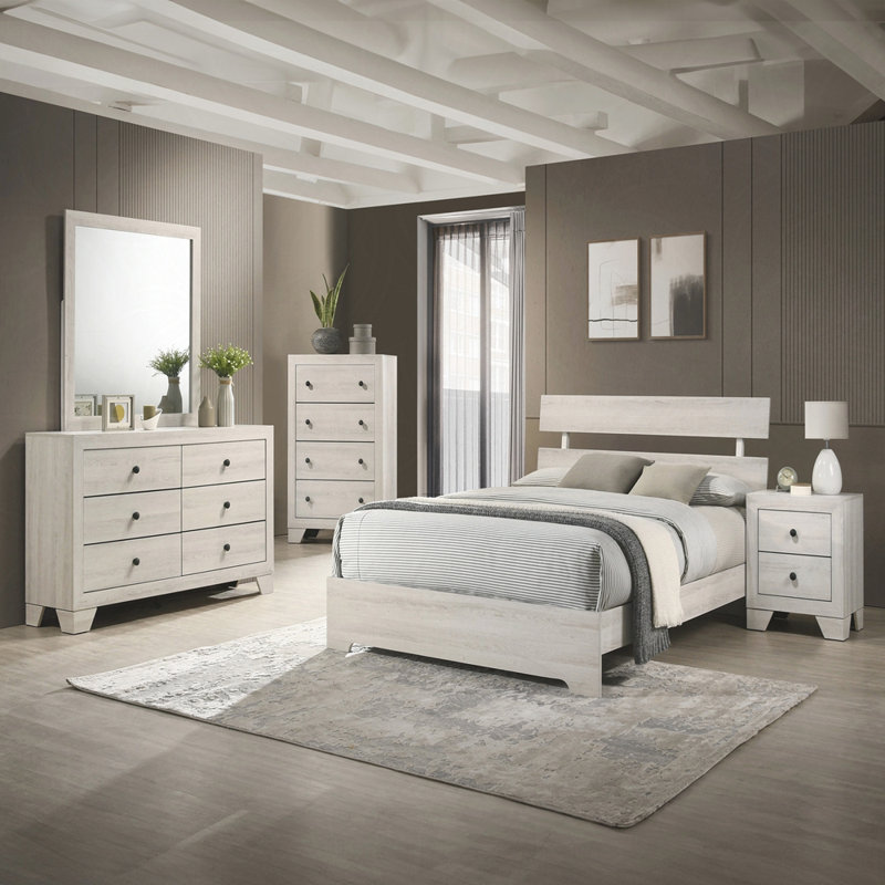 Mobilier de chambre à coucher 1pc, Blanc délavé, Grand