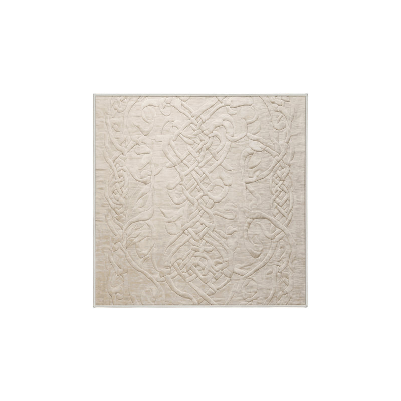 Machine Washable Beige Area Rug GSIX03696, Square 6'