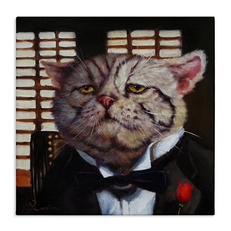 Art mural en toile Tuxedo, par Lucia Heffernan, H 17 po x l 17 po