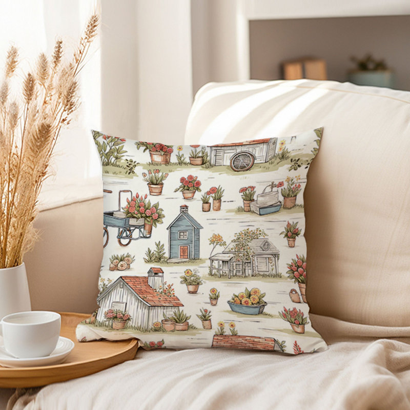 Rustic Farmhouse Pattern XI, 20"H x 20"W
