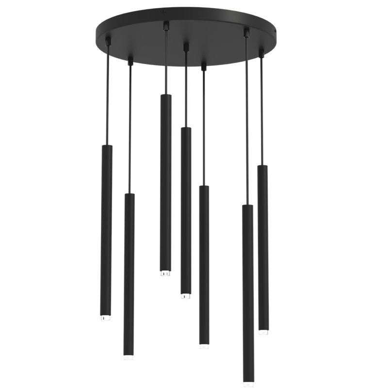 Monza 7 - Light Cluster Pendant, Black
