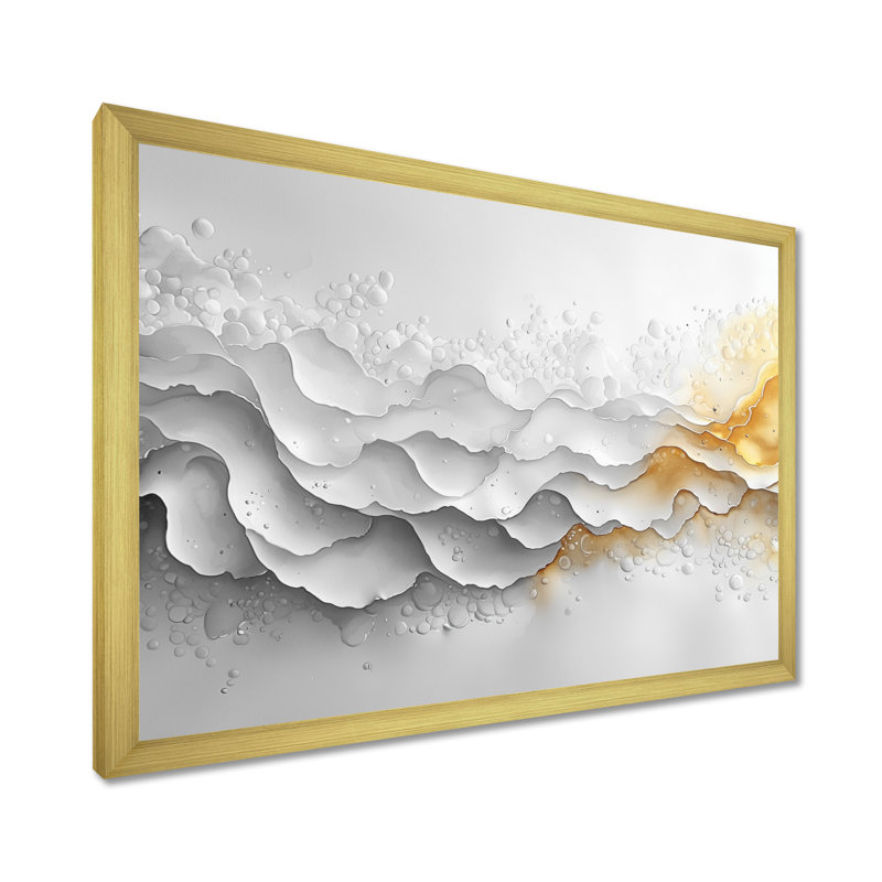 Art mural sur toile Nyrie, Cadre simple, H 12 po x l 20 po, Doré
