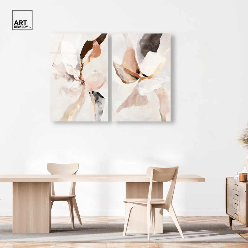 Moonscape Duo Acrylic Print Abstract Boho Art Set by Art Remedy, Ready to Hang, 10 x 15, H 45 po x l 30 po