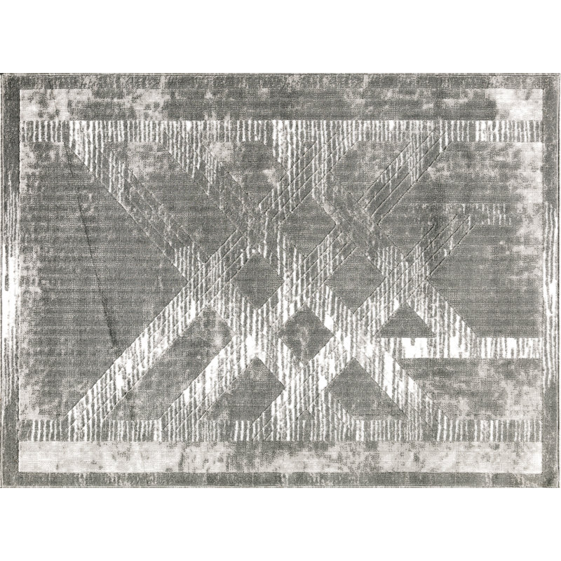 Tapis à chevrons gris, Rectangle 2 pi x 3 pi
