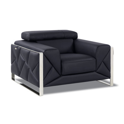 Chaise en cuir italien à grain supérieur