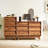 Vintage - Style, Bevel Design, 6 Drawer Double Dresser, Brown , Bedroom Use Dresser With And 47.3 W 13.5 D 30 H, Good For Chest
