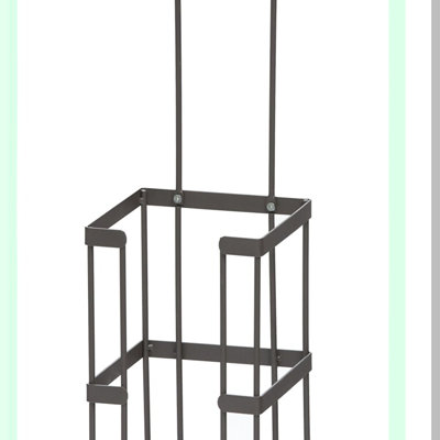 SpaceSaver Rust-Resistant Paper Holder with Roll Storage - Taupe Free Standing Solution for Small Spaces