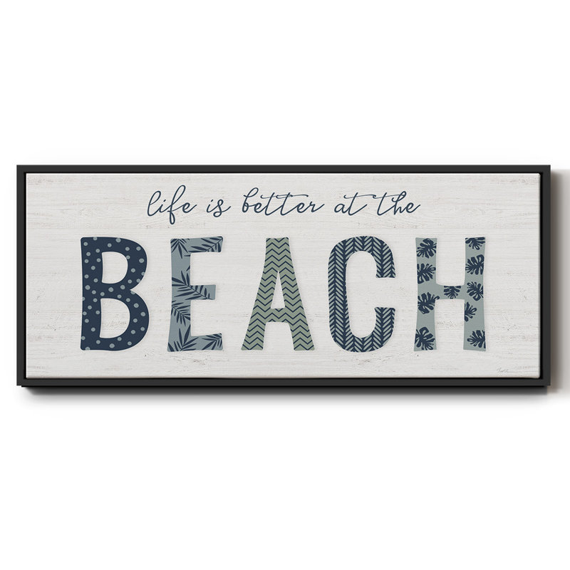 Beach Better - toile encadrée, H 24 po x l 60 po