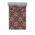Vert et brun / motif floral brun clair moutarde