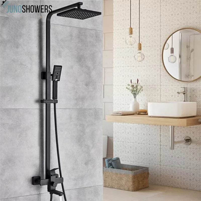 Contemporary matte bronze basin mixer with ceramic valve and thermostatic temperature control