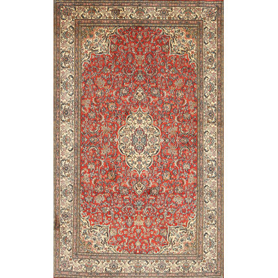 Tapis traditionnel rouge / beige Dunnom