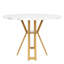Round Metal Base Dining Table-939991697