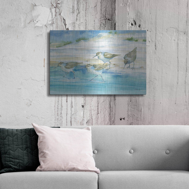 «Sandy Sandpipers II» par Paul Brent, H 24 po x l 36 po