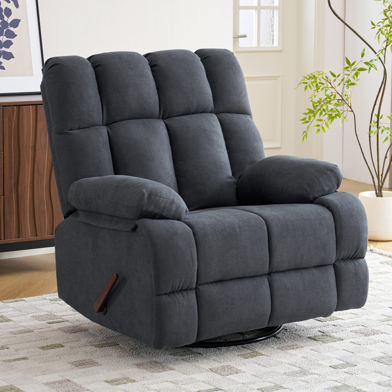 Fauteuil inclinable Zeno, Velours gris velours