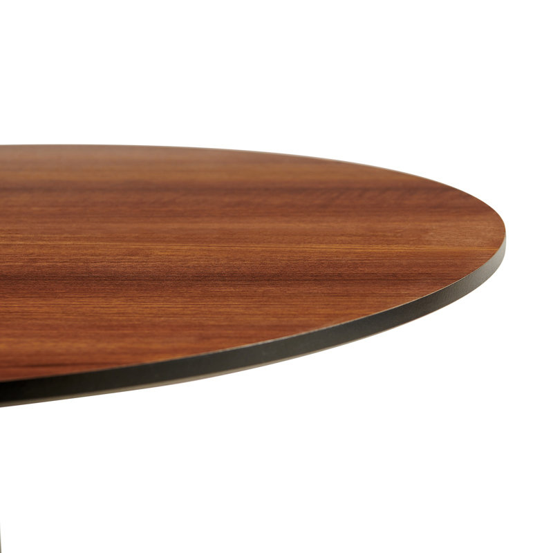 Table de salle à manger ronde, Noyer / noir
