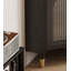 Armoire de rangement d'angle en verre cannelé Modern