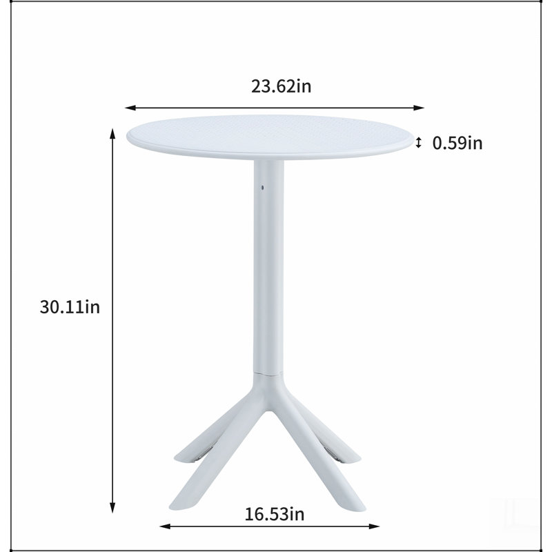 Fauteuil en plastique 3 pièces Bistro GRS Premium Ocean