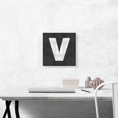 " Chalkboard Alphabet Letter V "