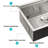 16 Gauge Stainless Steel 24" X 18" 13" Undermount Laundry Workstation Sink With - Scratch Finish And Drainage System Brushed
