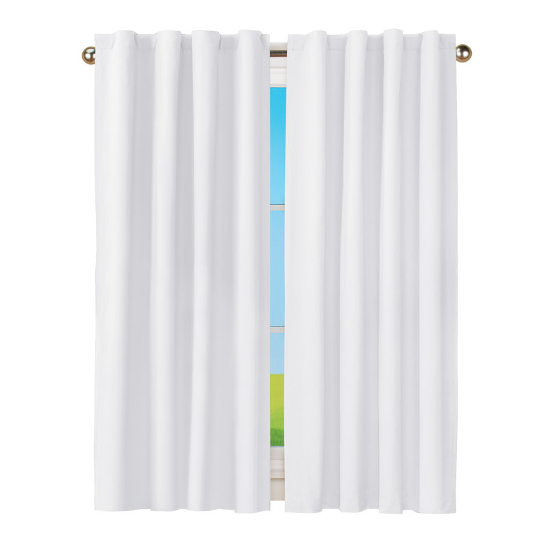 Rideau en polyester Jarischandra, Rougir, L 40 po x L 63 po