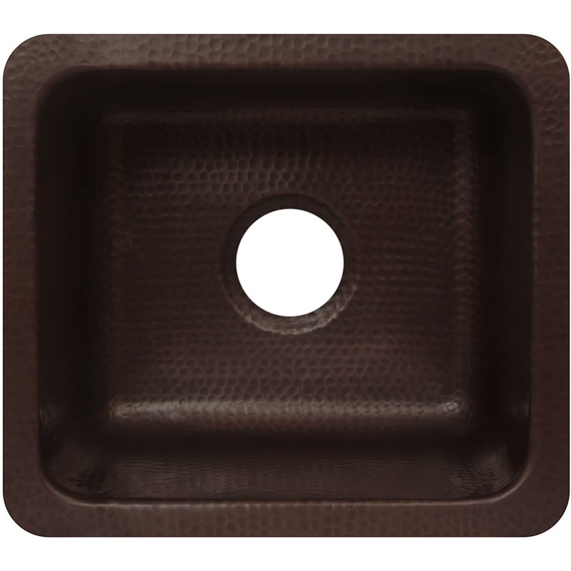 17'' L Undermount Single Bowl Copper Kitchen Sink