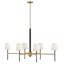 Saunders 45" Six-Light Shaded Linear Chandelier