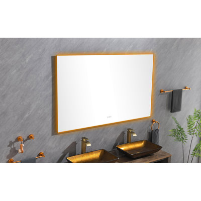 Miroir de salle de bain à DEL avec miroir rétro-éclairé et miroir mural