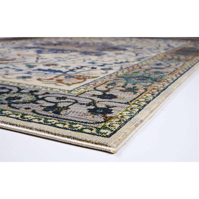 Tapis oriental bleu clair Runkle, Rectangle 5 pi 3 po x 7 pi 7 po