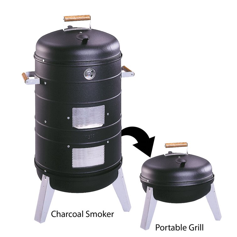 Americana 2 in 1 Electric Water Smoker that converts into a Lock 'N Go  Grill, Satin Black