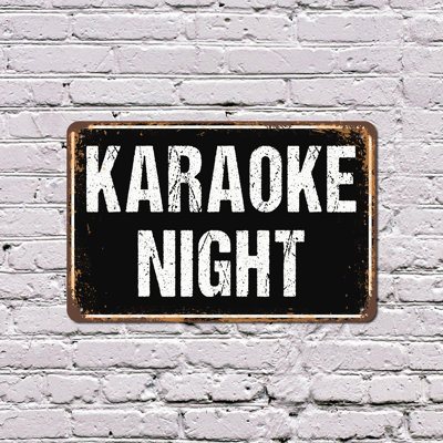Plaque de rue Karaoke Night