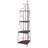 Cappuccino 4-Shelf Corner Bookcase