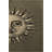 Gray-Themed Sun with Face Inside Patterned Creative Modern Decorative Rug-323585957