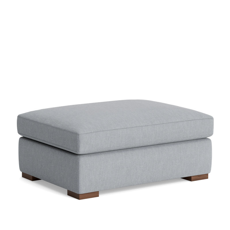Lucca Ottoman, Performance Weave - Zinc