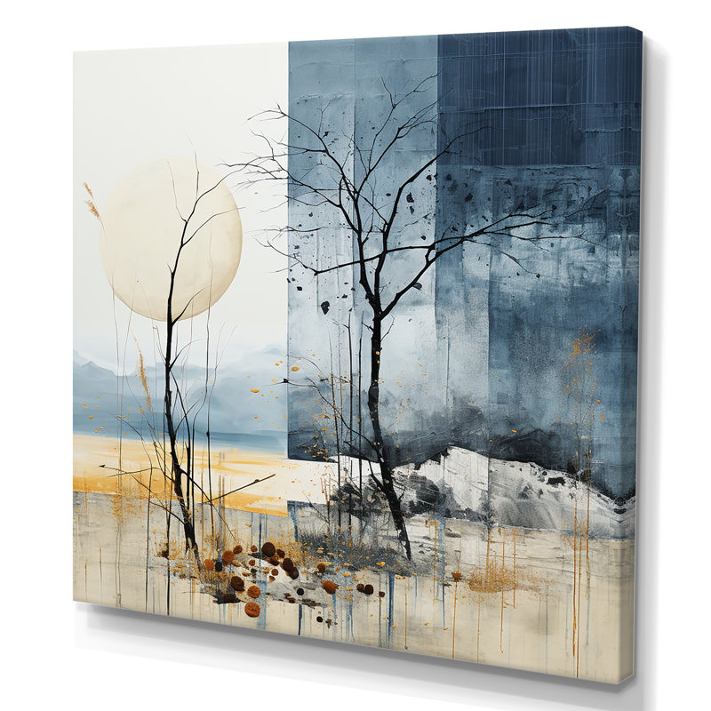 Minimalisme, tempête orageuse des Prairies, rêverie III, Toile tendue, H 16 po x l 16 po x P 1 po