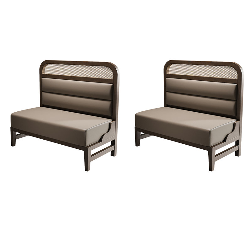 Banc rembourré en similicuir Retro Light Luxury