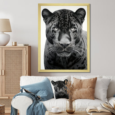 «Grey White Panther», impression réaliste sur toile