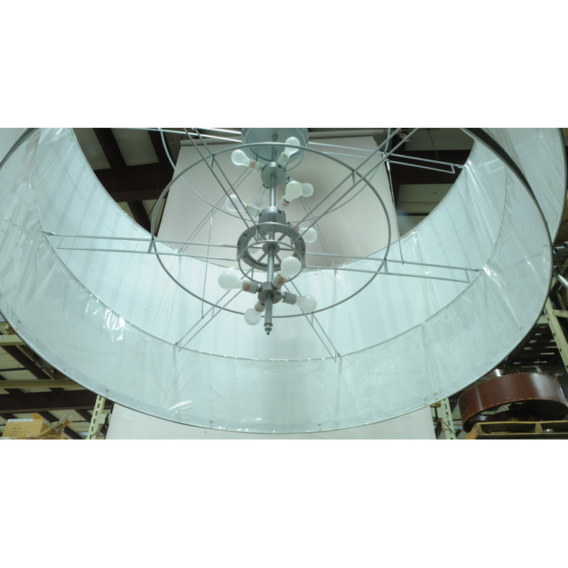 Luminaire suspendu 72 po Cilindro, Noir texturé, H 84 po x l 72 po x P 72 po